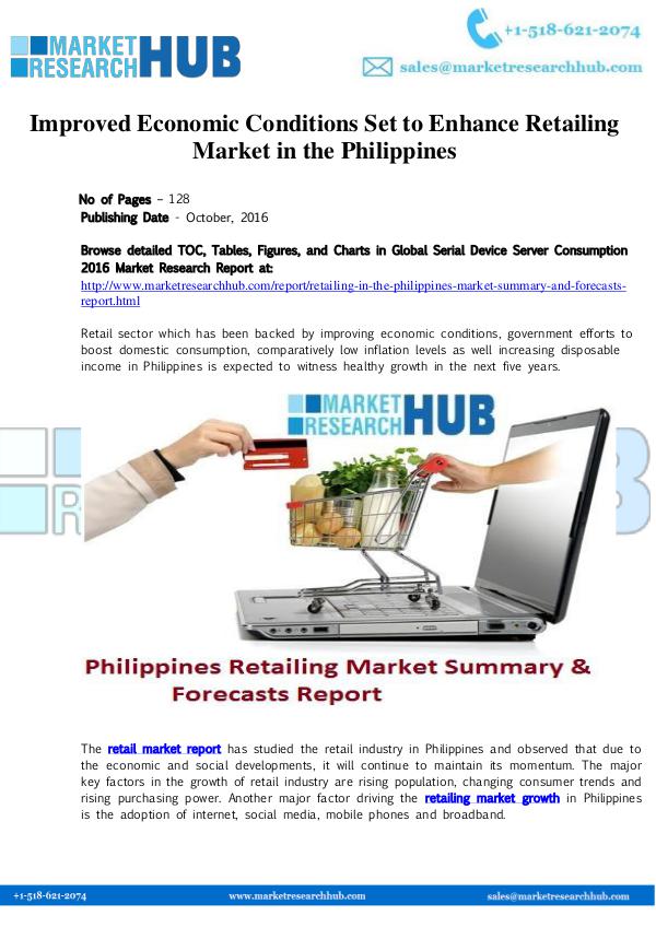 Market Research Report Improved Economic Conditions Set to Enhance Retail