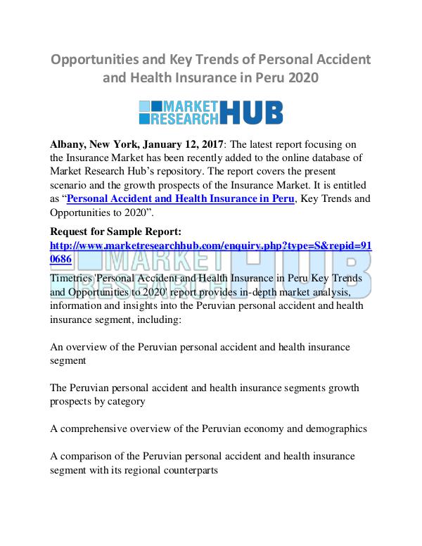 Market Research Report Personal Accident and Health Insurance  Peru 2020