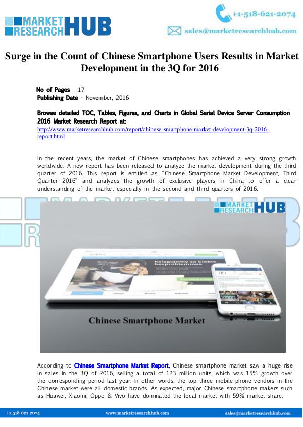 Chinese Smartphone Market Development Report