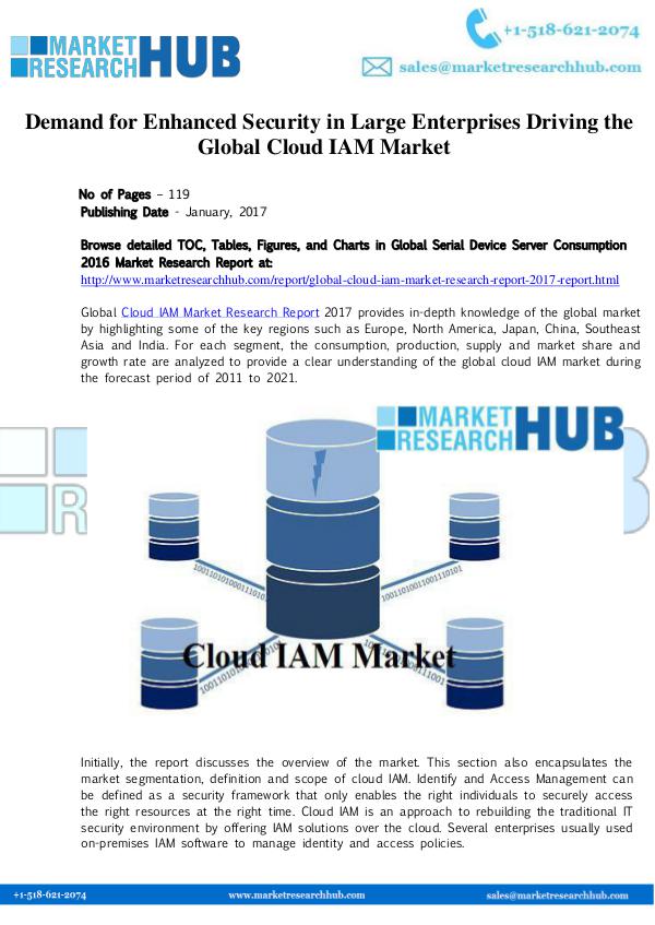 Market Research Report Cloud IAM Market Research Report 2017