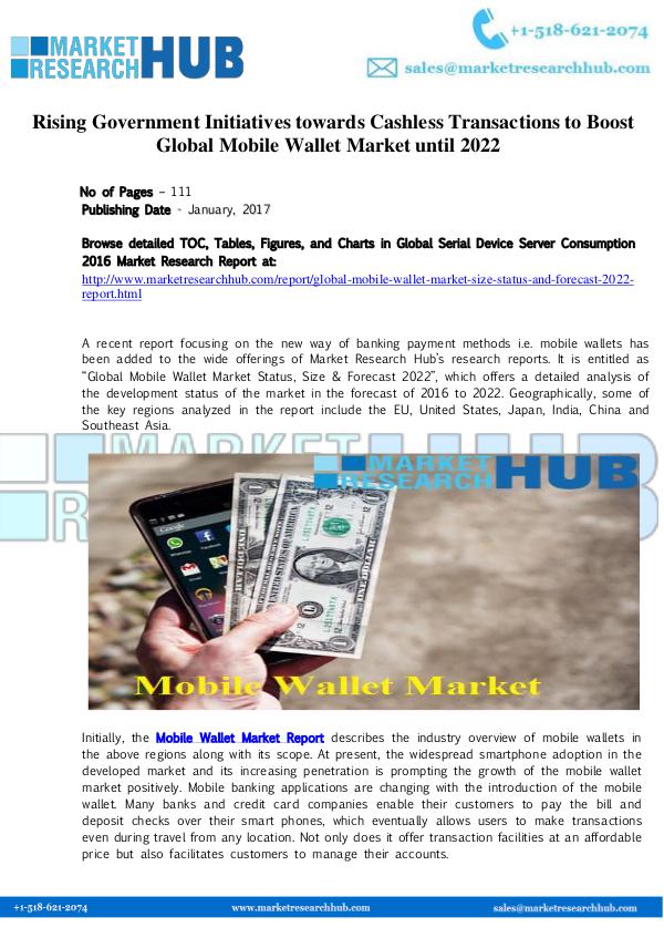 Market Research Report Global Mobile Wallet Market Research Report 2017