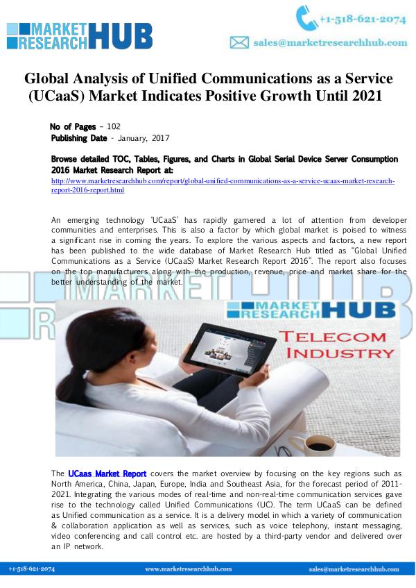 Market Research Report Unified Communications as a Service (UCaaS) Market