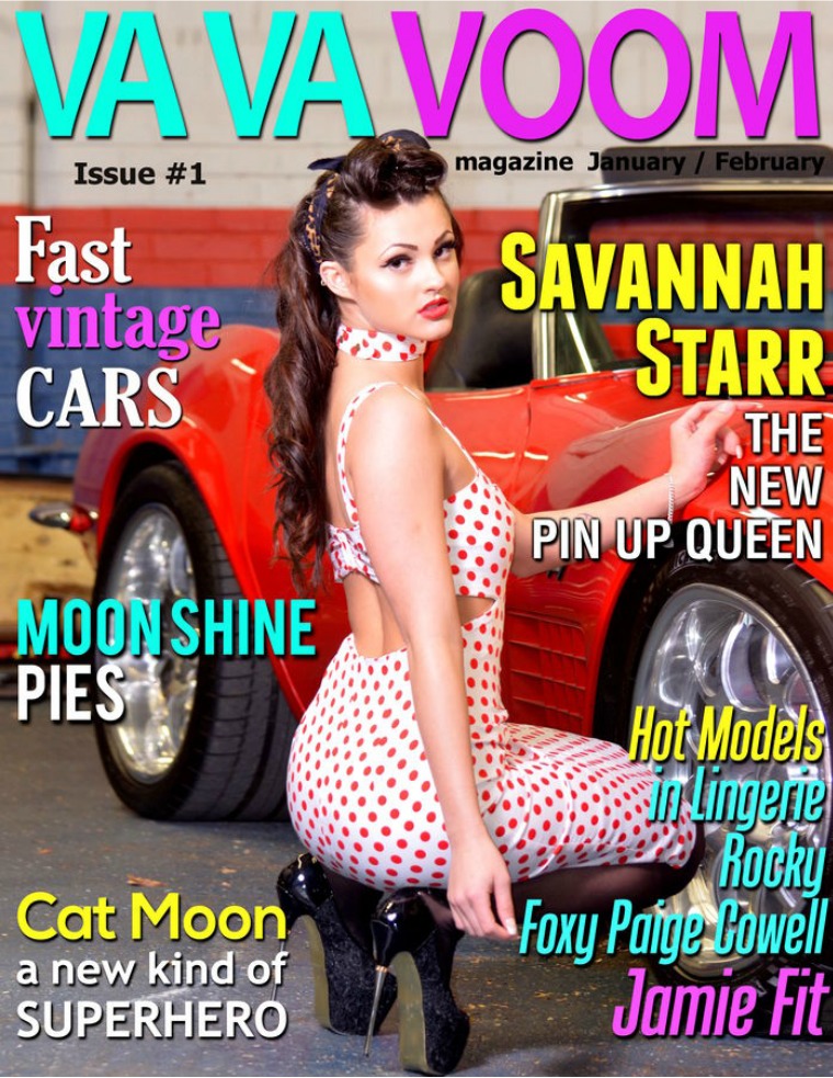 VA VA VOOM Magazine volume 1  pinups with models Savannah,Foxy,Paige