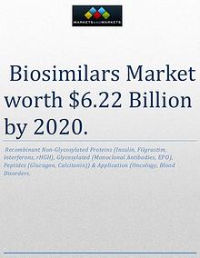 The global biosimilars market is expected to reach $6.22 Billion