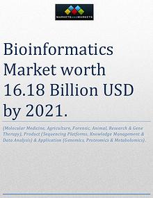 Bioinformatics Market worth 16.18 Billion USD by 2021