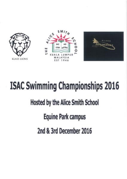 ISAC Swimming Championships 2016 ISAC Swimming Championships 2016