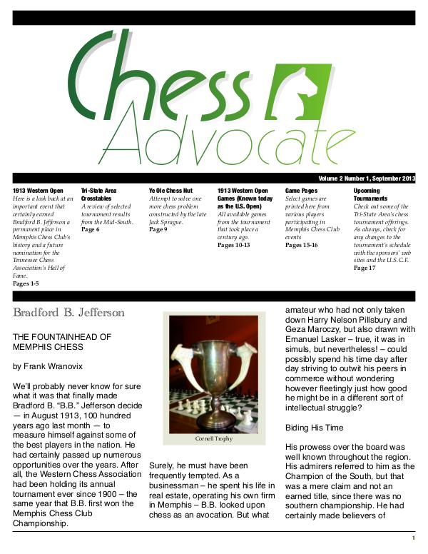 Chess Advocate Setiembre 2013