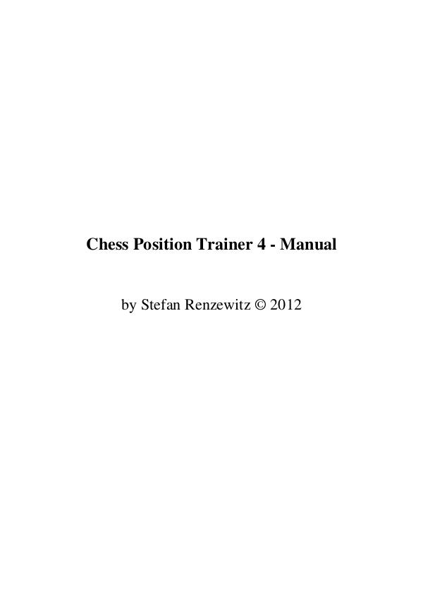 Manual de Chess Position Trainer 4 2012
