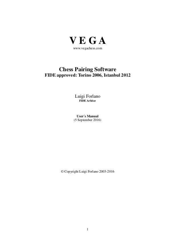 Manual de Vega Chess 2016