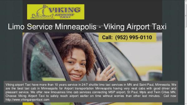 Minneapolis MSP Airport Taxi | Limousine Service in MN and Saint Paul Viking Airport Taxi