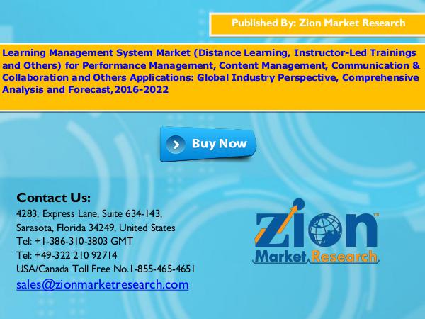 Zion Market Research Learning Management System Market, 2016 – 2022