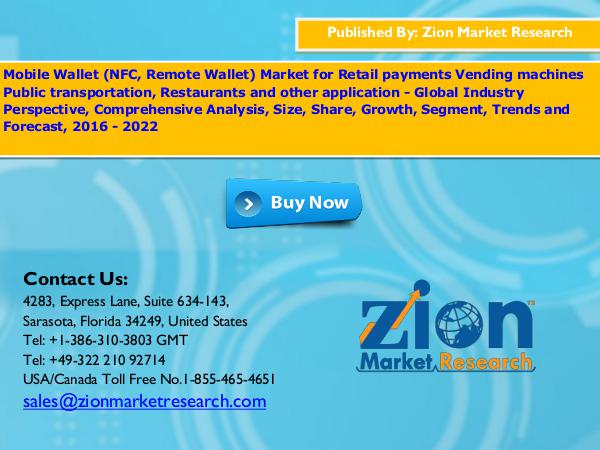 Zion Market Research Mobile Wallet Market, 2016 – 2022