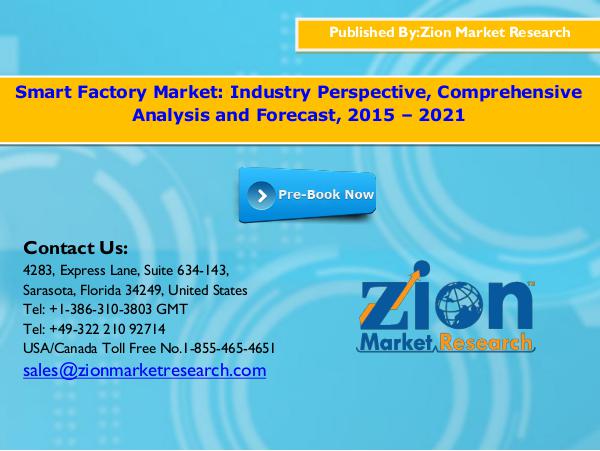 Zion Market Research Smart Factory Market, 2015 - 2021
