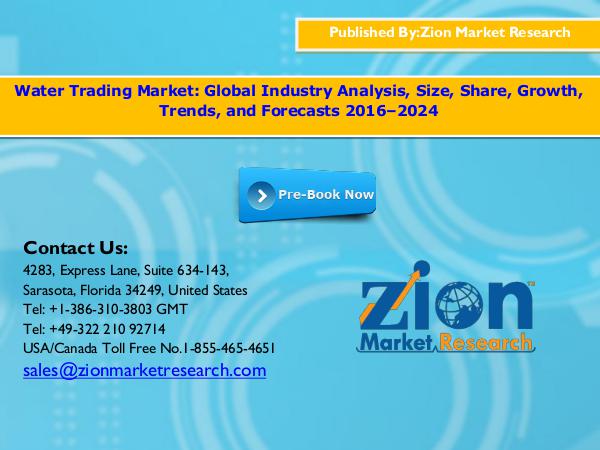 Zion Market Research Water Trading Market, 2016-2024