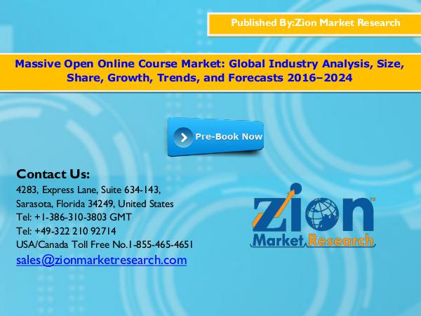 Zion Market Research Massive Open Online Course Market, 2016 - 2024