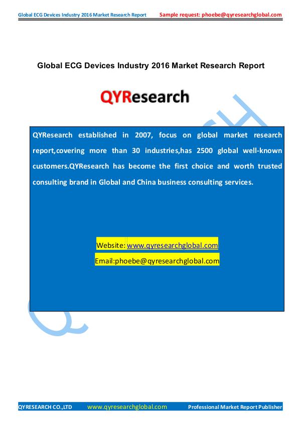 Global Garage Door Opener Market Research Report 2016 Global ECG Devices Industry 2016 Market Report