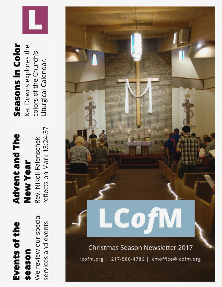 Lutheran Church of Mahomet, The Invitation Advent Newsletter 2017
