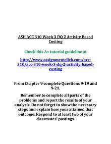 ash acc 310 entire course