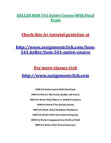 KELLER HSM 541 Entire CourseKELLER HSM 541 Entire Course With Final E