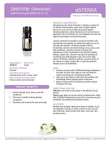 Jasminum grandiflorum Jasmine essential oil By doterra