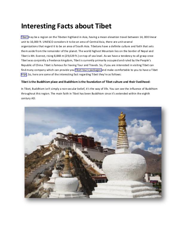 Interesting Facts about Tibet Interesting Facts about Tibet - Basanta Tibet