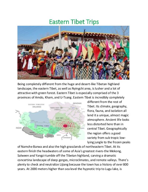 Eastern Tibet Trips Eastern Tibet Trips
