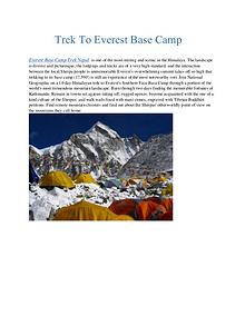 Trek To Everest Base Camp