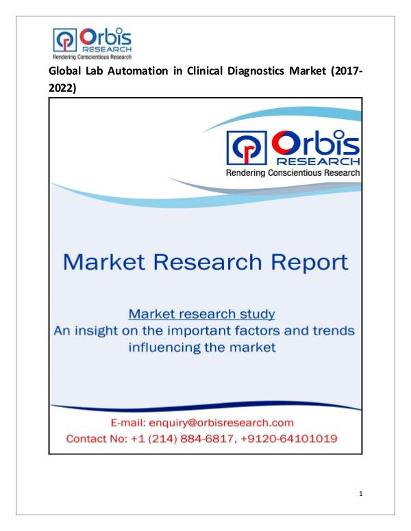 Research Report: Global Lab Automation in Clinical Diagnostics Mark
