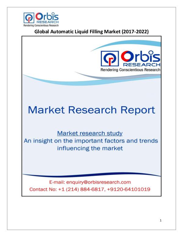 Research Report: Global Automatic Liquid Filling Market