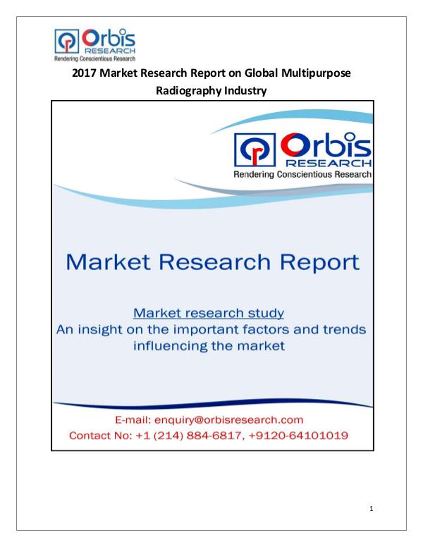 Research Report : Global Multipurpose Radiography Market