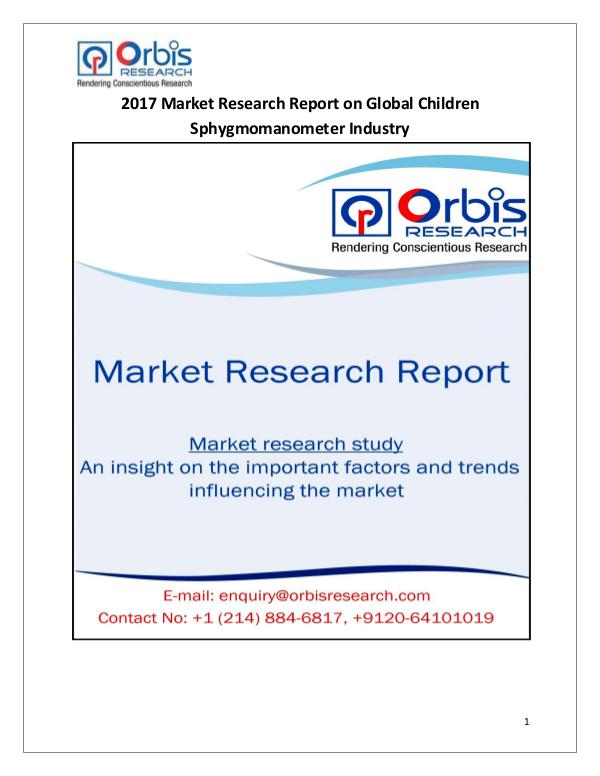 Research Report : Global Children Sphygmomanometer Market