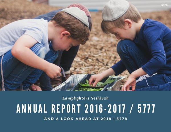 Lamplighters Yeshivah Annual Report 5777 Annual Report 5777