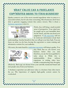 What Value Can A Freelance Copywriter Bring To Your Business?