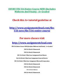 FIN 516 DevryDEVRY FIN 516 Entire Course NEW (Includes Midterm And Fi