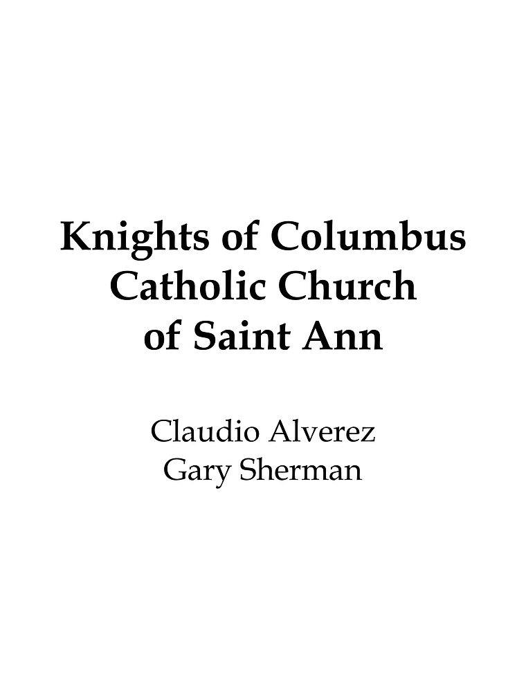 Knights of Columbus Catholic Church of Saint Ann