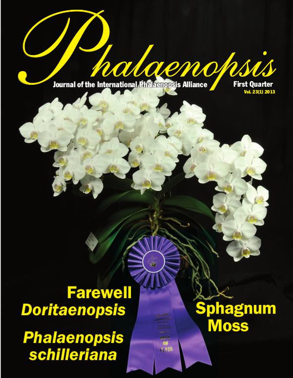 Phalaenopsis Journal 23(1) First Quarter 2013