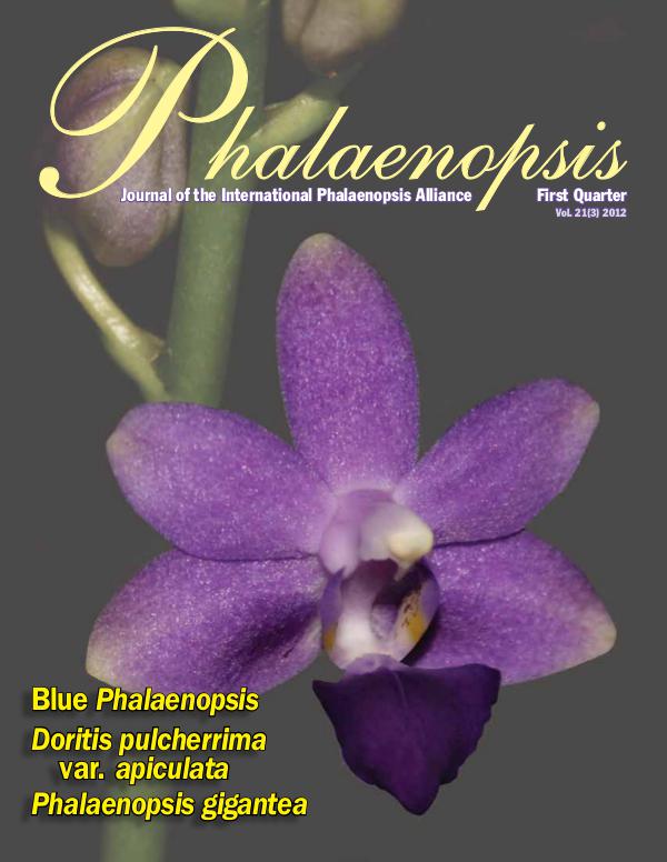Phalaenopsis Journal First Quarter Vol. 21(3) 2012