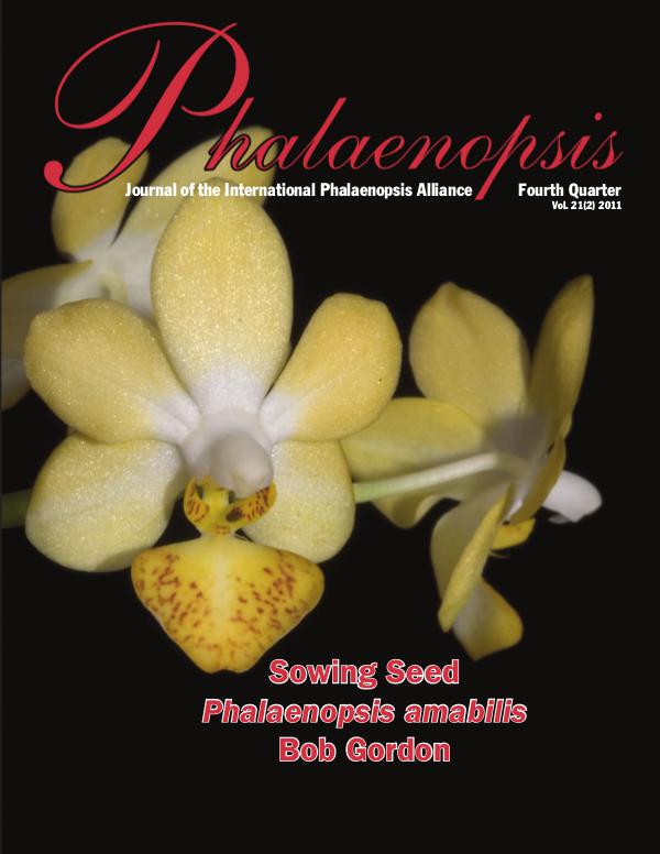 Phalaenopsis Journal Fourth Quarter Vol. 21(2) 2011