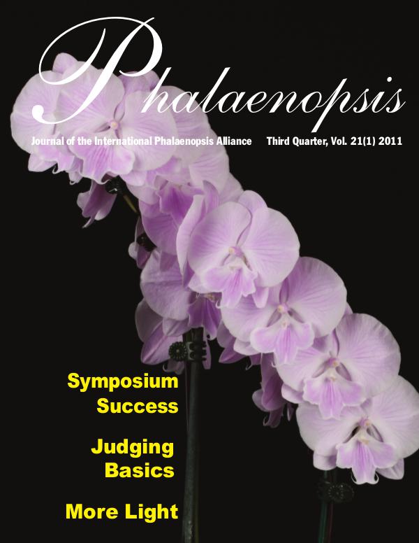 Phalaenopsis Journal Third Quarter 21(1), 2011