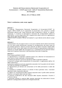 Coop Politiche Sociali - Documenti Lo Statuto ANCC