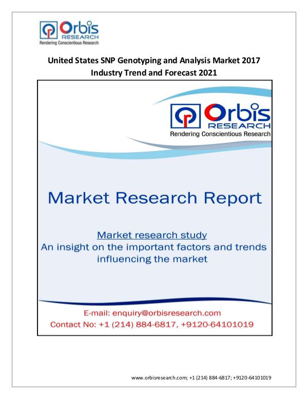 Medical Devices Market Research Report New Report Details United States SNP Genotyping an