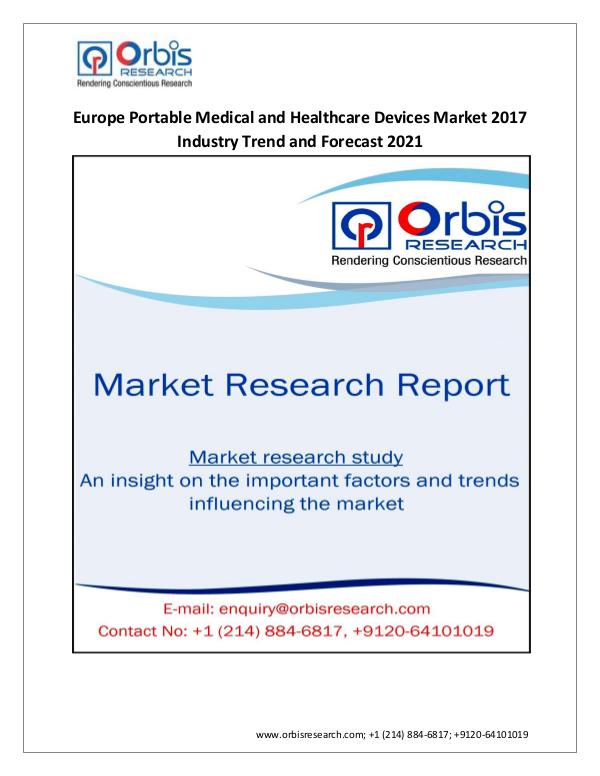 Medical Devices Market Research Report 2017-2021 Europe Portable Medical and Healthcare D