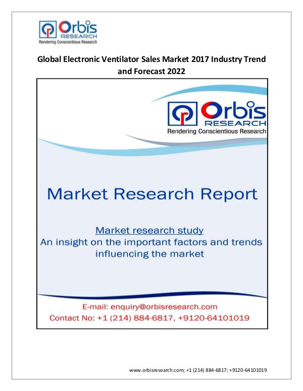 Global Electronic Ventilator Sales Market 2017-20