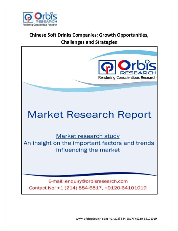 Food and Beverages Market Research Report Market  2016 Size, Share, Trends, Growth, Soft Dri