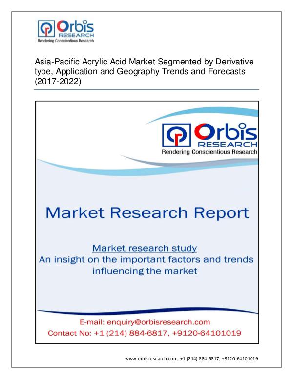 Chemical and Materials Market Research Report Asia-Pacific Acrylic Acid Industrial 2017 sectors