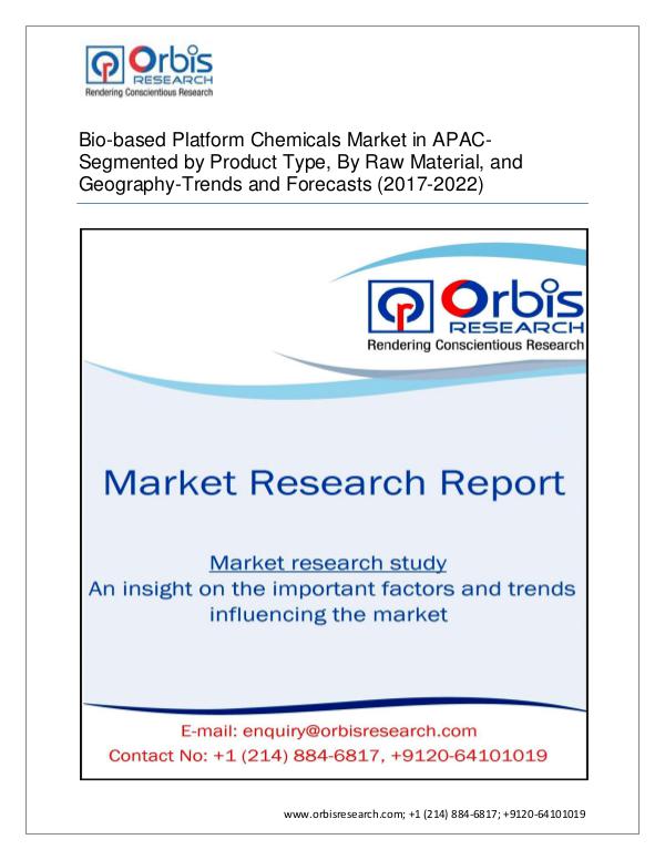 Chemical and Materials Market Research Report New Report on APAC Bio-based Platform Chemicals