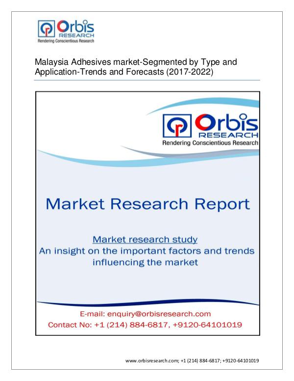 Malaysia Adhesives market-Segmented by Type and Ap
