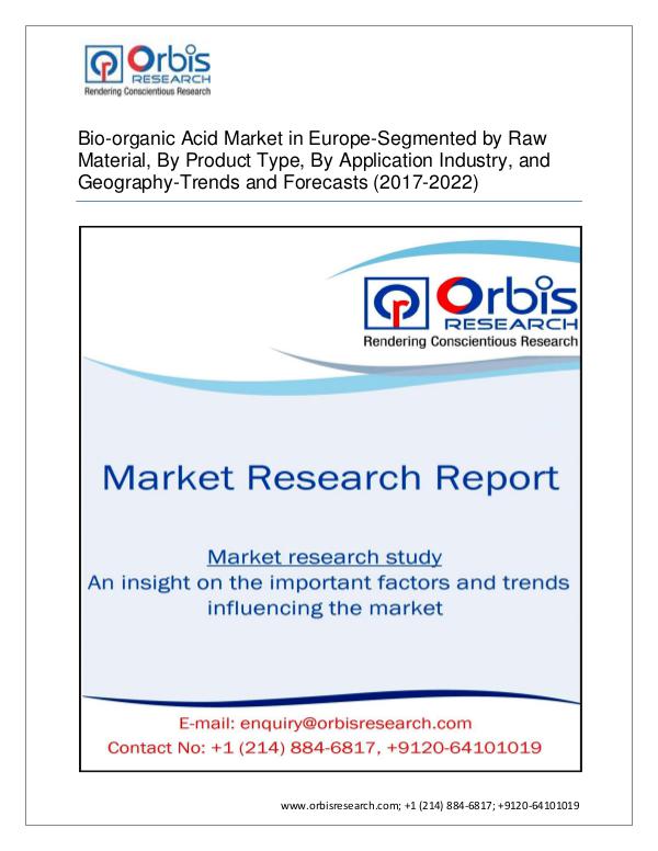 Chemical and Materials Market Research Report Europe Bio-organic Acid Market By Application and