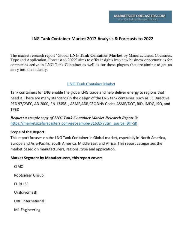 LNG Tank Container Market LNG Tank Container Market