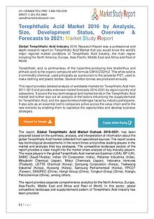 Global Terephthalic Acid Market Manufacturing and Forecast to 2021